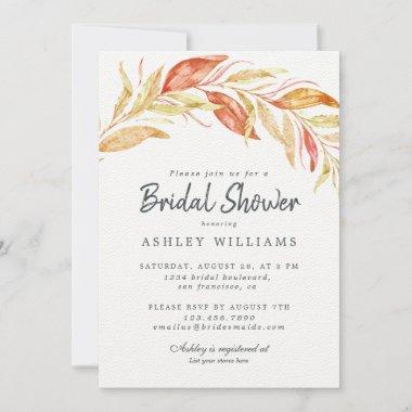 Fall Golden Foliage Bridal Shower Invitations