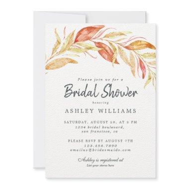 Fall Golden Foliage Bridal Shower Invitations