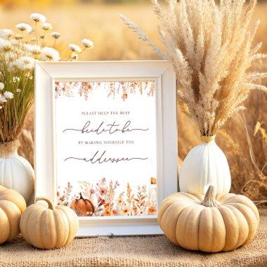 Fall Help the Busy Bride Address an Envelope Poster