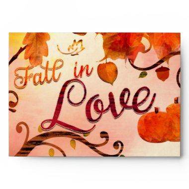 FALL IN LOVE Autumn  Any Event Favor Envelope