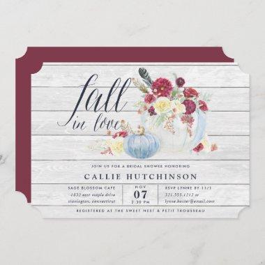 Fall in Love | Autumn Bridal Shower Invitations