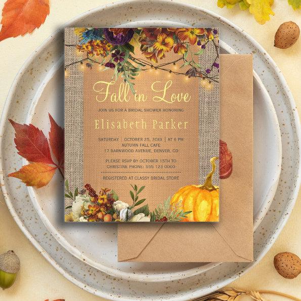 Fall in Love autumn floral BUDGET bridal shower