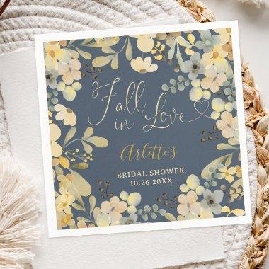 Fall in love boho floral autumn chic  napkins