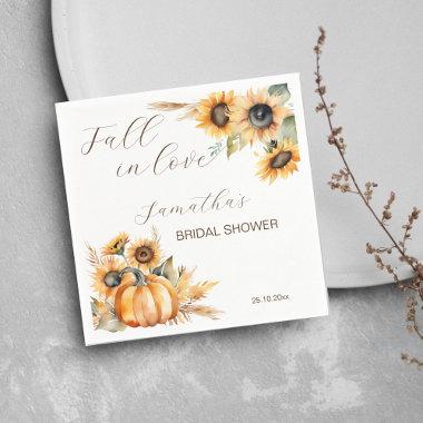 Fall in love boho pumpkin sunflowers tableware napkins