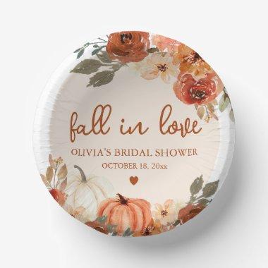 Fall in Love Boho Terracotta Pumpkin  Paper Bowls