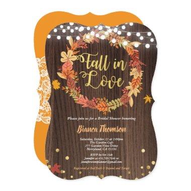 Fall in love  Autumn wreath rustic