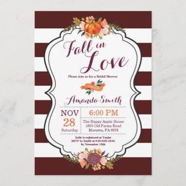 Fall in Love Bridal Shower Invitation Invitations