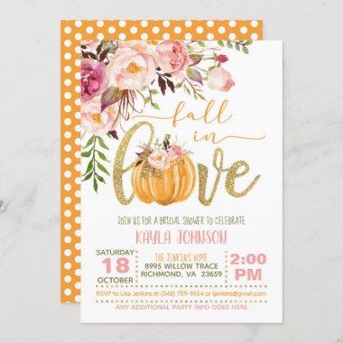 Fall in Love Bridal Shower Invitations - OD