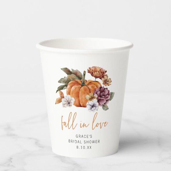 Fall In Love Bridal Shower Paper Cups