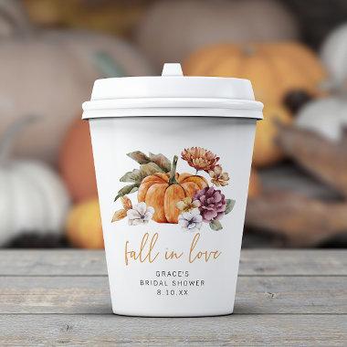Fall In Love Bridal Shower Paper Cups