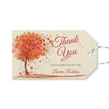 Fall in Love Bridal Shower Party Favor Thank You Gift Tags