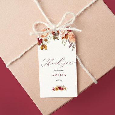 Fall in Love Bridal Shower Thank You favor Tag