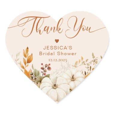 Fall in love  thank you heart sticker