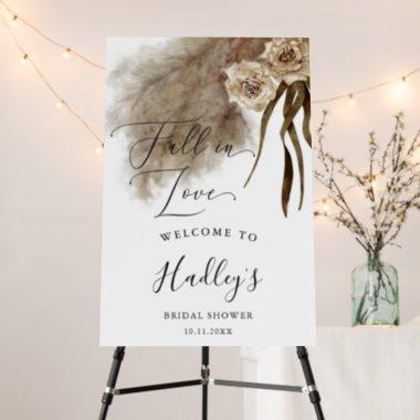 Fall In Love Bridal Shower Welcome Sign