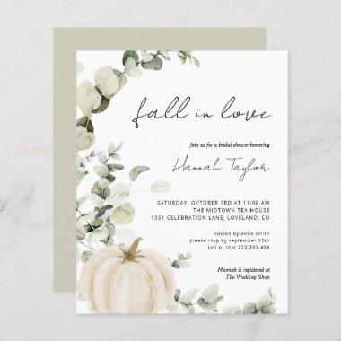 Fall In Love Budget Bridal Shower Invitations