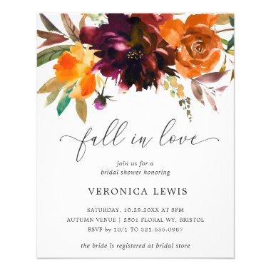 Fall in Love Budget Bridal Shower Invitations Flyer