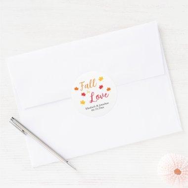Fall In Love Classic Round Sticker
