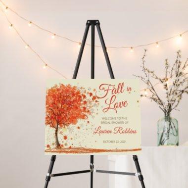 Fall in Love Fall Bridal Shower Welcome Sign