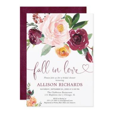 Fall in love fall floral burgundy