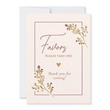 Fall In Love Fall Foliage Shower Favor Sign