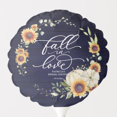 Fall In Love Greenery Sunflowers Bridal Shower Bal Balloon