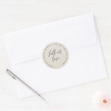 Fall in Love Ivory Bridal Shower Envelope Seal