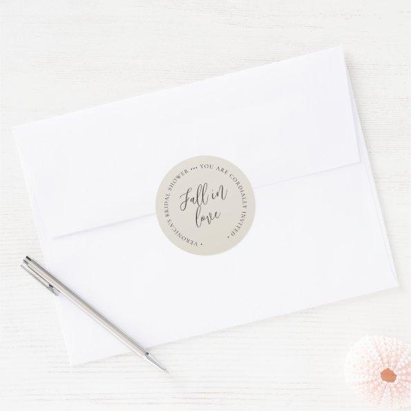 Fall in Love Ivory Bridal Shower Envelope Seal