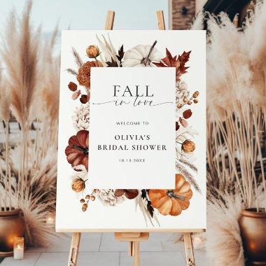 Fall in Love Neutral Pumpkin Frame Welcome Foam Board