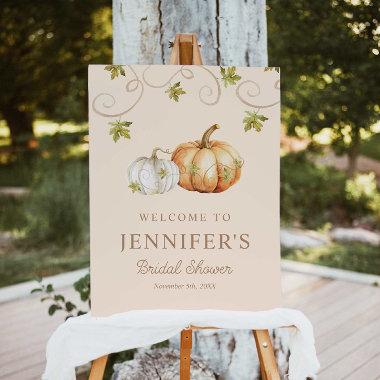 Fall in Love Pumpkin Bridal Shower Welcome Sign