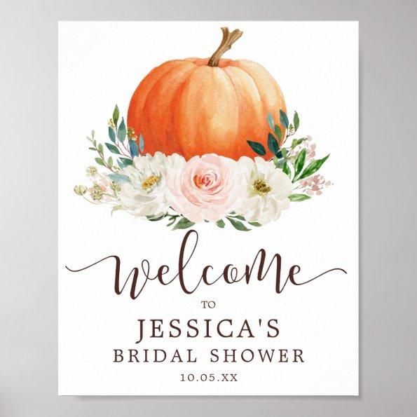 Fall in Love Pumpkin Shower Welcome Sign