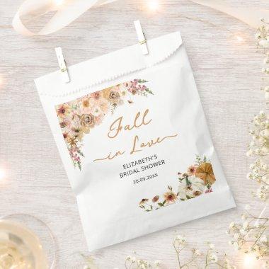 Fall in Love Pumpkin with Floral  Favor Bag