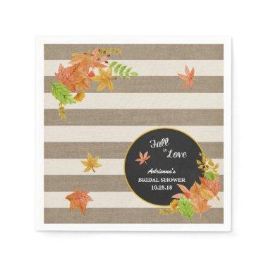 Fall in Love Rustic bridal shower / baby shower Paper Napkins