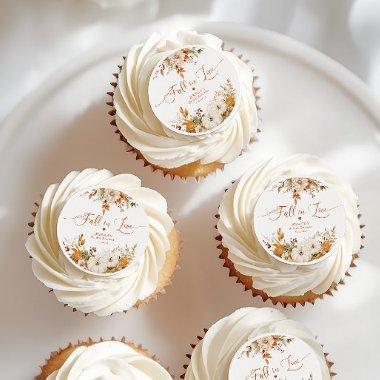 Fall in love rustic  edible frosting rounds
