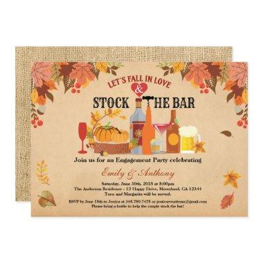 Fall in love stock the bar couples shower