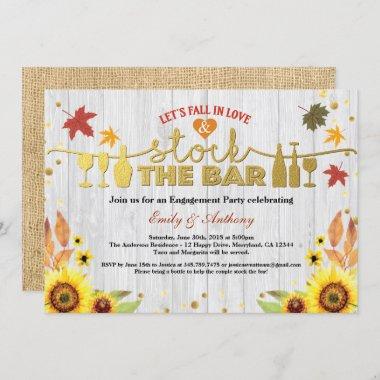 Fall in love stock the bar party Invitations