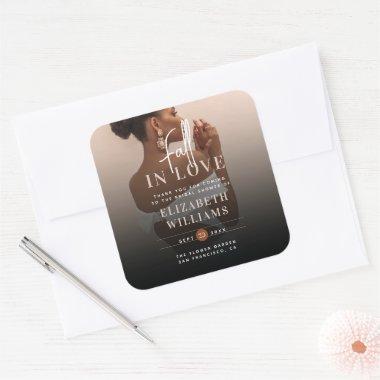 Fall In Love Thank You for Coming Bridal Shower Square Sticker