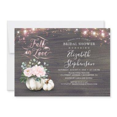 Fall in Love White Pumpkin Rustic  In
