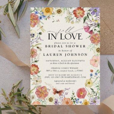 Fall in Love Wildflower Floral Frame