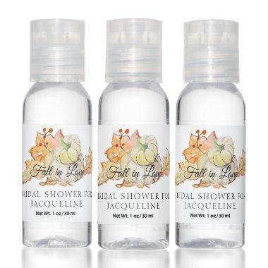 Fall Leaf Foliage White Pumpkin Bridal Shower Hand Sanitizer