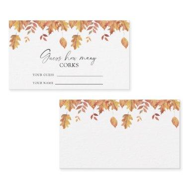 Fall leaves - guess how many corks bridal game enclosure