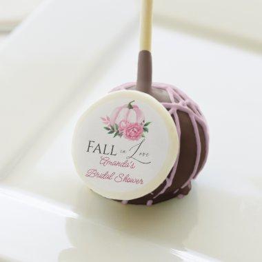Fall Love Blush Pink Pumpkin Rustic Bridal Shower Cake Pops