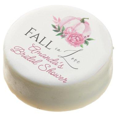 Fall Love Blush Pink Pumpkin Rustic  Chocolate Covered Oreo