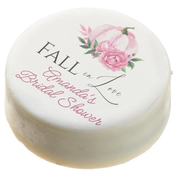 Fall Love Blush Pink Pumpkin Rustic  Chocolate Covered Oreo