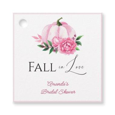 Fall Love Blush Pink Pumpkin Rustic  Favor Tags
