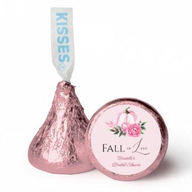 Fall Love Blush Pink Pumpkin Rustic Bridal Shower Hershey®'s Kisses®