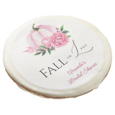 Fall Love Blush Pink Pumpkin Rustic  Sugar Cookie