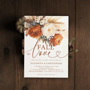 Fall Love Terracotta Pampas Floral Couple Shower