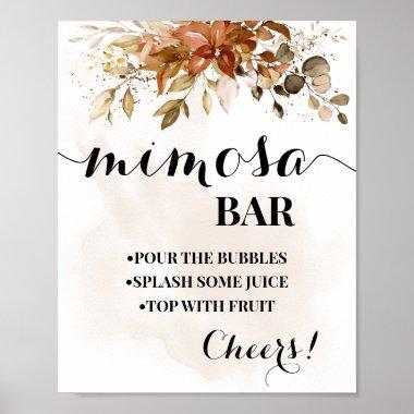 Fall Mimosa Bar Bridal Shower Autumn Wedding Sign