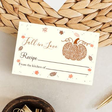 Fall Pumkpkin  Recipe Note Enclosure