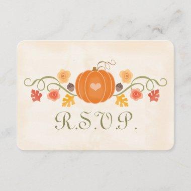 Fall Pumpkin RSVP Wedding Response Invitations